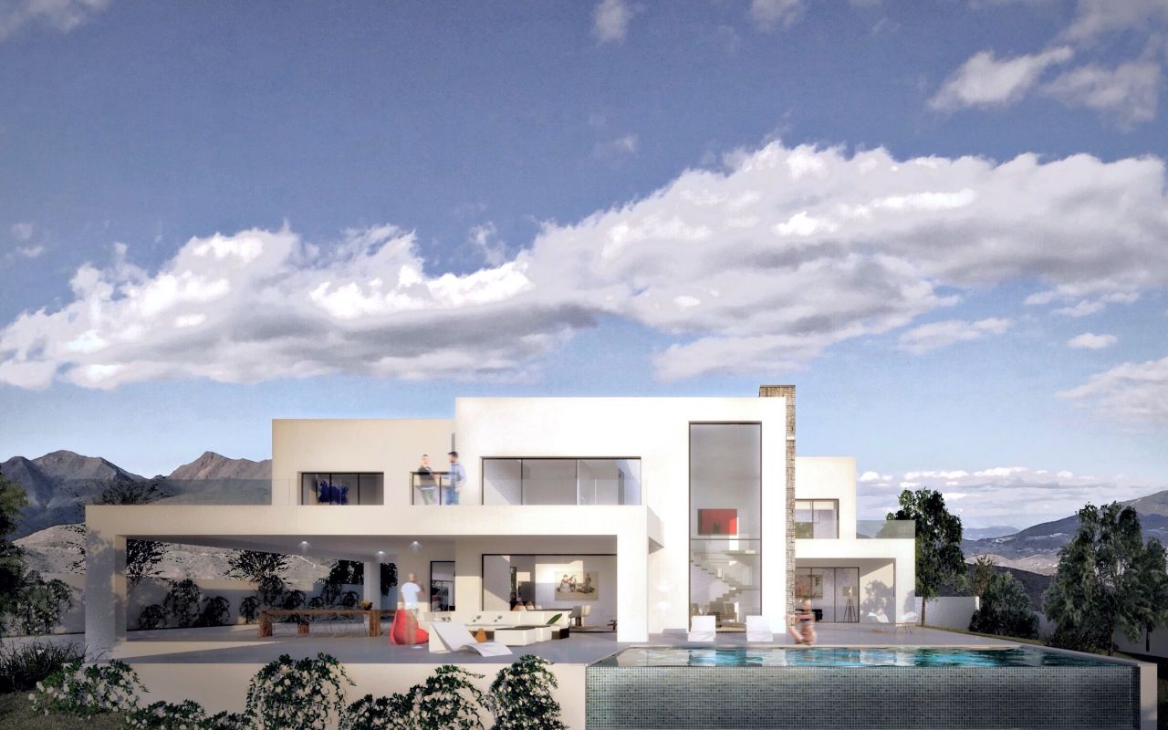 Contemporary villa project in Elviria, La Mairena, with breathtaking views.