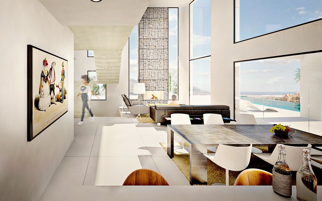 Contemporary villa project in Elviria, La Mairena, with breathtaking views.