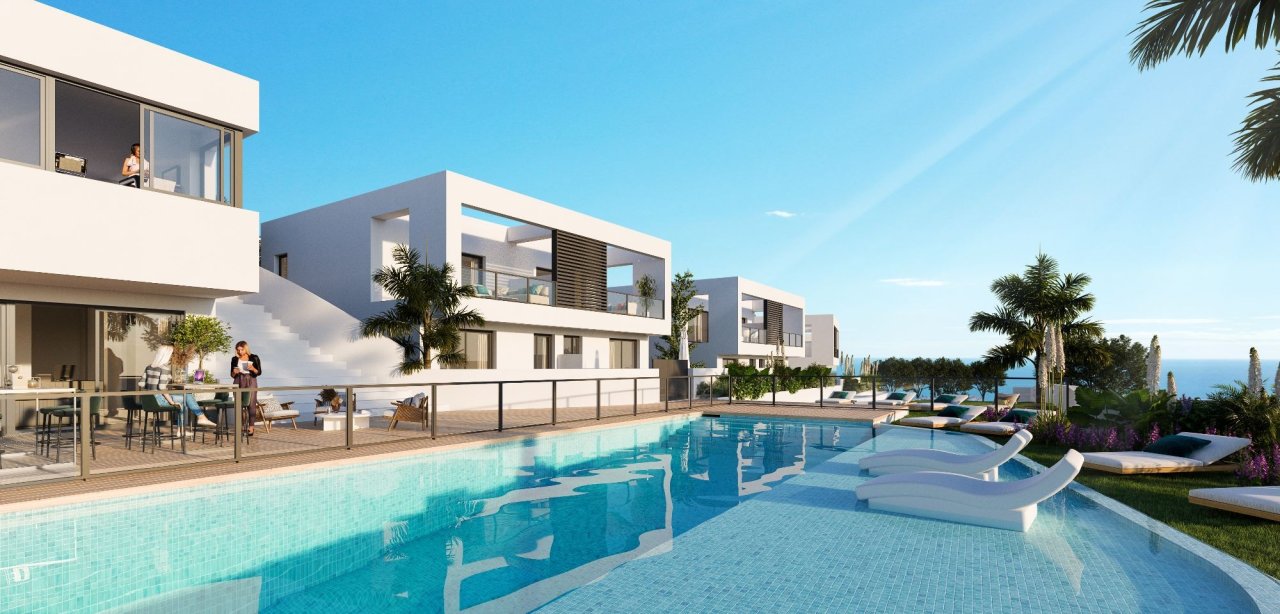 Mijas Costa: Contemporary new building project in Riviera del Sol with 3 and 4 bedrooms from Euro 355,000. Mijas Costa: Contemporary new building project in Riviera del Sol with 3 and 4 bedrooms from Euro 355,000.